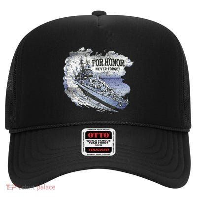 For Honor Never Forget Navy Seals Ship High Crown Mesh Back Trucker Hat