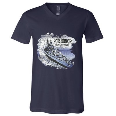 For Honor Never Forget Navy Seals Ship V-Neck T-Shirt