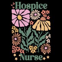 Floral Hospice Nurse Health Care Button