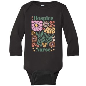 Floral Hospice Nurse Health Care Baby Long Sleeve Bodysuit