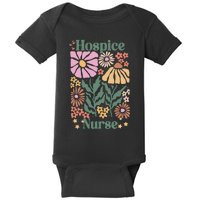 Floral Hospice Nurse Health Care Baby Bodysuit