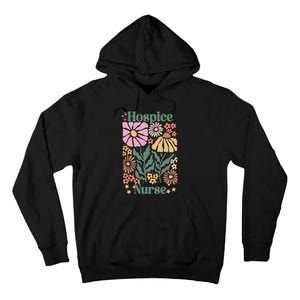 Floral Hospice Nurse Health Care Tall Hoodie