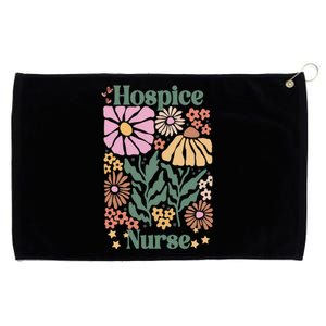 Floral Hospice Nurse Health Care Grommeted Golf Towel