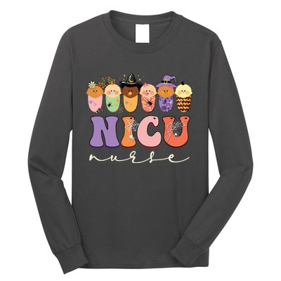 Funny Halloween Nicu Nurse Party Costume Long Sleeve Shirt