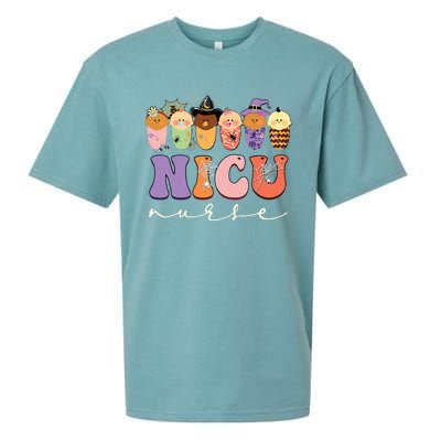 Funny Halloween Nicu Nurse Party Costume Sueded Cloud Jersey T-Shirt