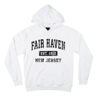 Fair Haven New Jersey Nj Vintage Established Sports Design Hoodie