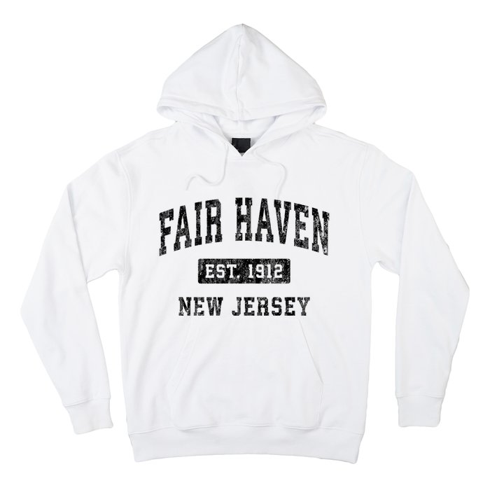 Fair Haven New Jersey Nj Vintage Established Sports Design Hoodie