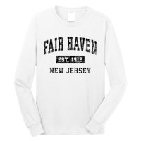 Fair Haven New Jersey Nj Vintage Established Sports Design Long Sleeve Shirt