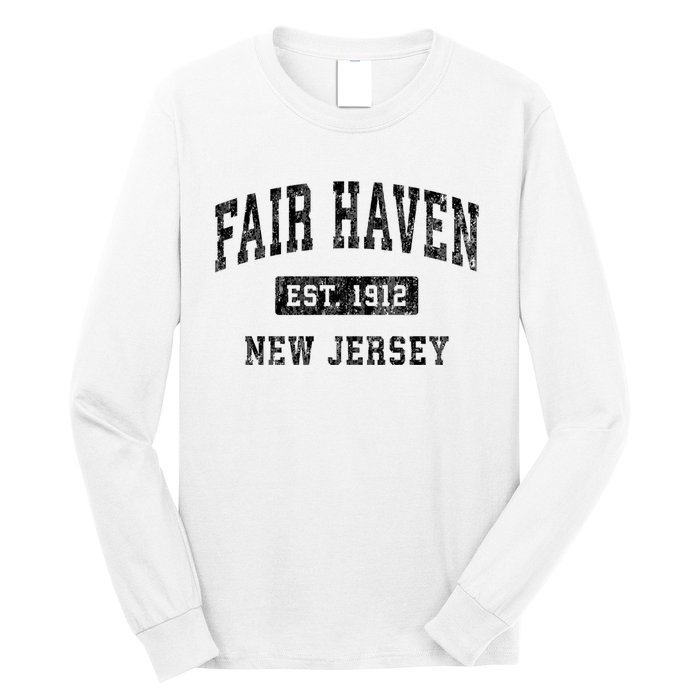 Fair Haven New Jersey Nj Vintage Established Sports Design Long Sleeve Shirt