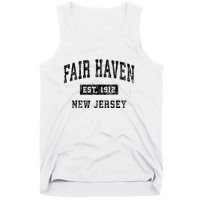 Fair Haven New Jersey Nj Vintage Established Sports Design Tank Top