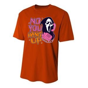 Funny Halloween No You Hang Up Scream Ghostface Mask Performance Sprint T-Shirt