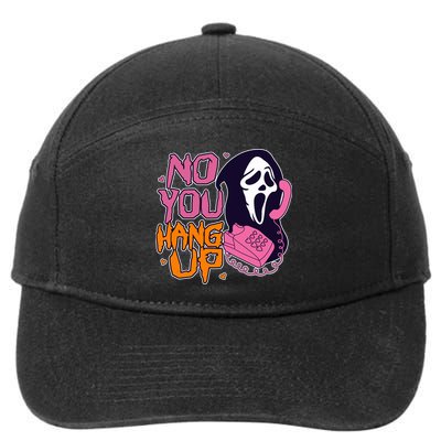 Funny Halloween No You Hang Up Scream Ghostface Mask 7-Panel Snapback Hat
