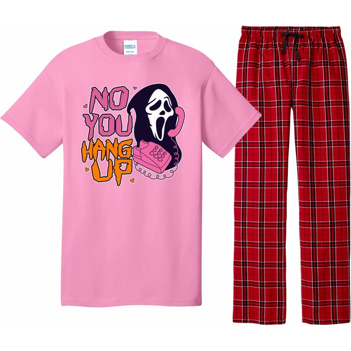 Funny Halloween No You Hang Up Scream Ghostface Mask Pajama Set