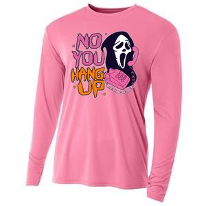 Funny Halloween No You Hang Up Scream Ghostface Mask Cooling Performance Long Sleeve Crew