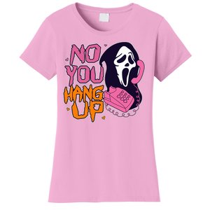 Funny Halloween No You Hang Up Scream Ghostface Mask Women's T-Shirt