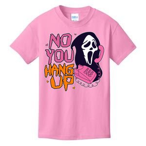 Funny Halloween No You Hang Up Scream Ghostface Mask Kids T-Shirt