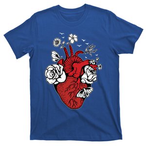 Floral Heart Nurse Cardiac Doctor Health Medical Assistant Gift T-Shirt