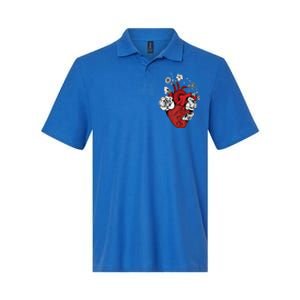 Floral Heart Nurse Cardiac Doctor Health Medical Assistant Gift Softstyle Adult Sport Polo