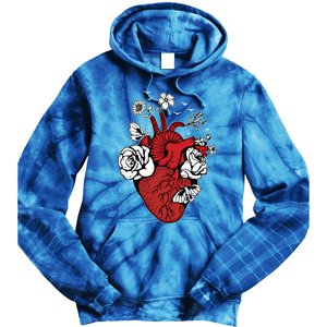 Floral Heart Nurse Cardiac Doctor Health Medical Assistant Gift Tie Dye Hoodie