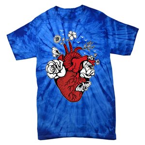 Floral Heart Nurse Cardiac Doctor Health Medical Assistant Gift Tie-Dye T-Shirt