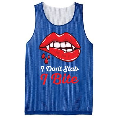 Funny Halloween Nurse I Dont Stab I Bite Mouth Vampire Nurse Funny Gift Mesh Reversible Basketball Jersey Tank