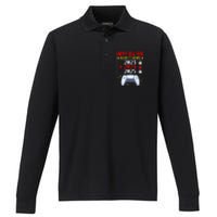 Funny Happy New Year Select Level 2024 Gaming Controller Gift Husband Boyfriend Performance Long Sleeve Polo