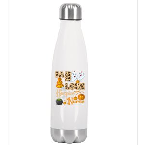 Faboolous Hospice Nurse Funny Rn Squad Halloween Puns Gift Stainless Steel Insulated Water Bottle