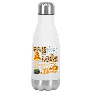 Faboolous Hospice Nurse Funny Rn Squad Halloween Puns Gift Stainless Steel Insulated Water Bottle