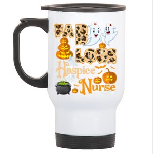 Faboolous Hospice Nurse Funny Rn Squad Halloween Puns Gift Stainless Steel Travel Mug