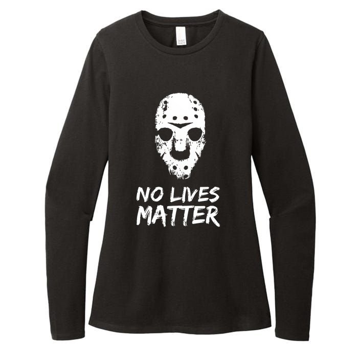 Funny Horror | No Lives Matter | Halloween | Hockey Mask Womens CVC Long Sleeve Shirt