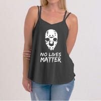 Funny Horror | No Lives Matter | Halloween | Hockey Mask Women's Strappy Tank