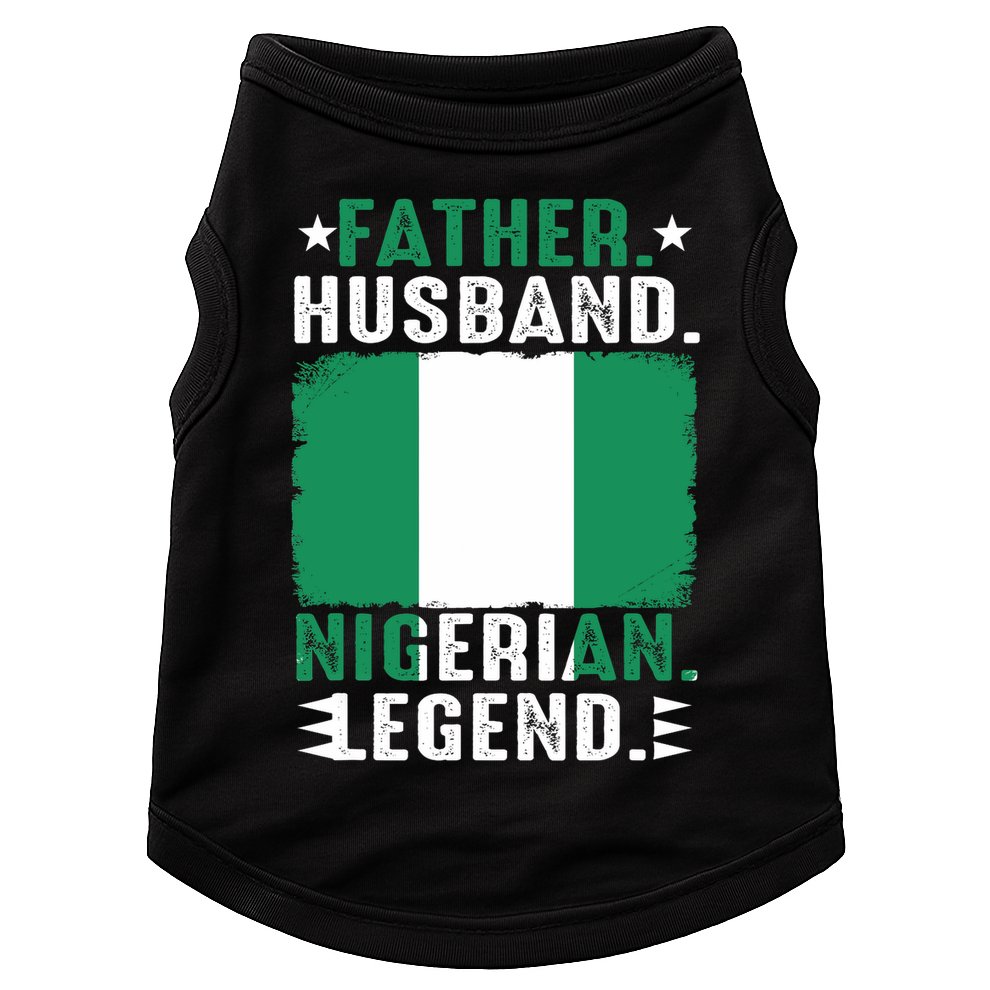 Father Husband Nigeria Father's Day Proud Dad Family Lover  Doggie Tank