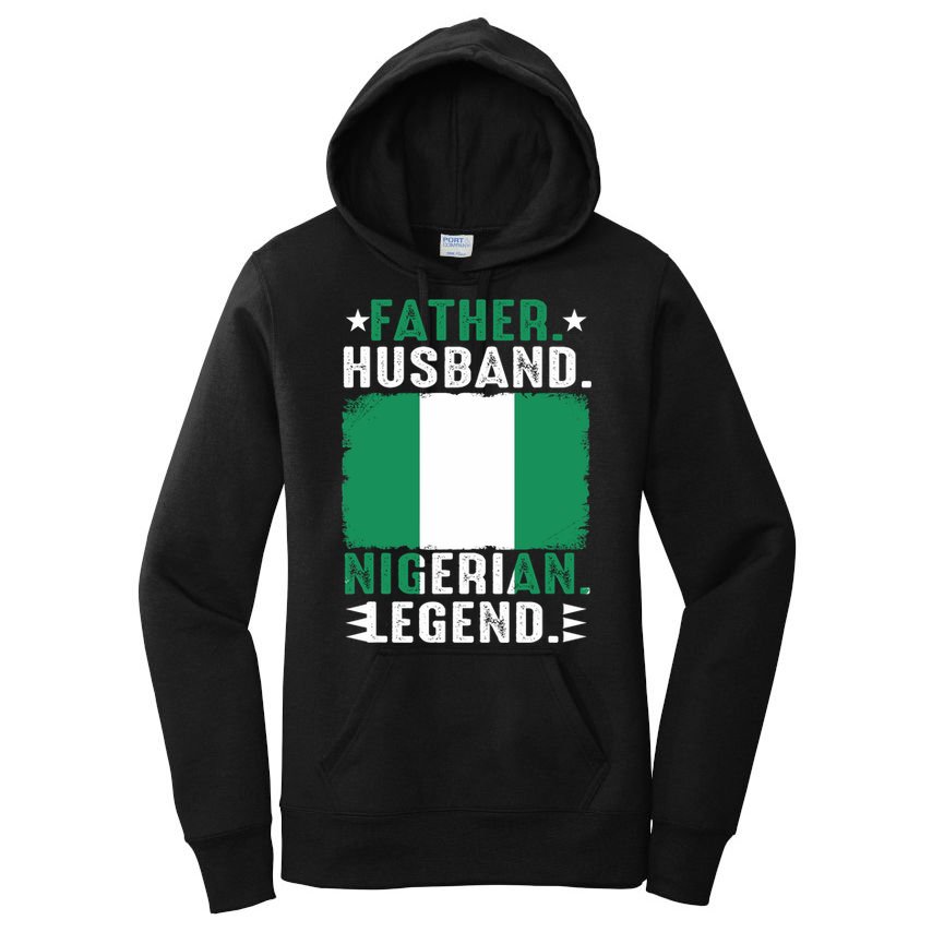 Father Husband Nigeria Father's Day Proud Dad Family Lover  Women's Pullover Hoodie