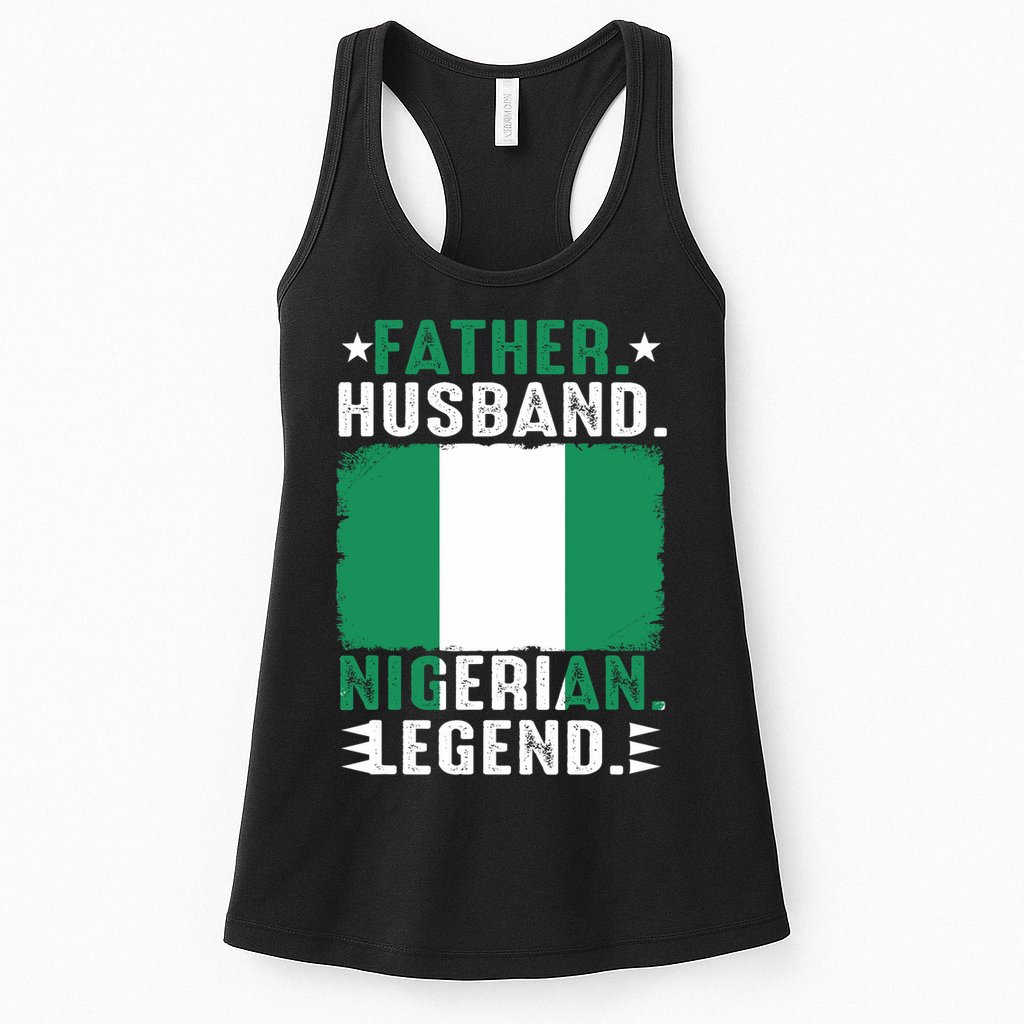 Father Husband Nigeria Father's Day Proud Dad Family Lover  Womens Tank Top