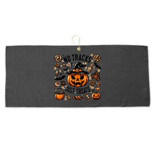 Funny Halloween No Tricks Just Treats Great Gift Large Microfiber Waffle Golf Towel