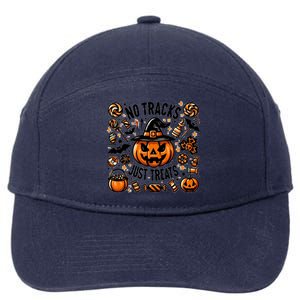 Funny Halloween No Tricks Just Treats Great Gift 7-Panel Snapback Hat