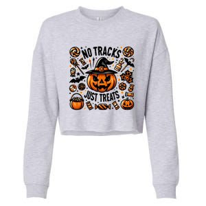 Funny Halloween No Tricks Just Treats Great Gift Cropped Pullover Crew