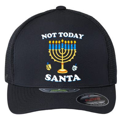 Funny Hanukkah Not Today Santa Jewish Chanukah  Flexfit Unipanel Trucker Cap