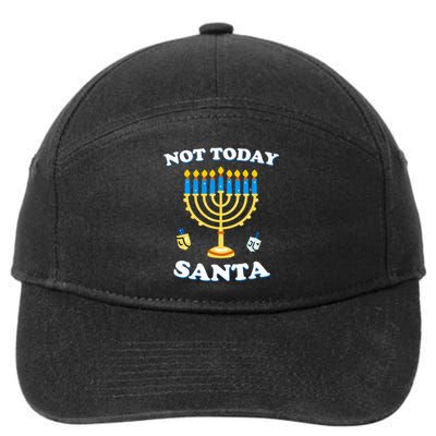 Funny Hanukkah Not Today Santa Jewish Chanukah  7-Panel Snapback Hat