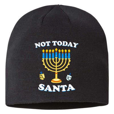 Funny Hanukkah Not Today Santa Jewish Chanukah  Sustainable Beanie