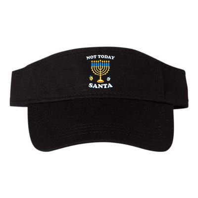 Funny Hanukkah Not Today Santa Jewish Chanukah  Valucap Bio-Washed Visor