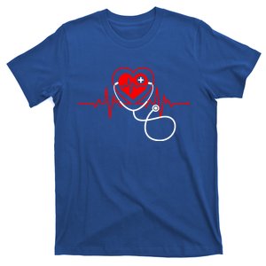 Funny Heartbeats Nurse Love Stethoscope Nursing Medical Gift T-Shirt