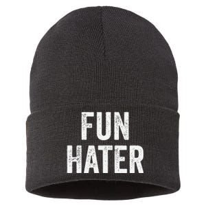 Fun Hater Negative Grouch Dad And Grandpa Gift Sustainable Knit Beanie