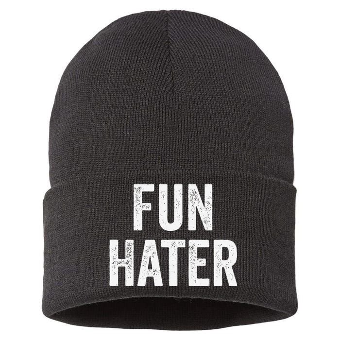 Fun Hater Negative Grouch Dad And Grandpa Gift Sustainable Knit Beanie