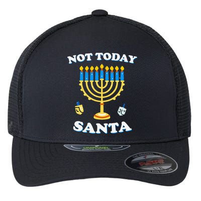 Funny Hanukkah Not Today Santa Jewish Chanukah Flexfit Unipanel Trucker Cap