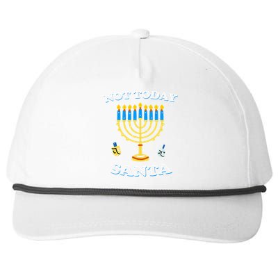 Funny Hanukkah Not Today Santa Jewish Chanukah Snapback Five-Panel Rope Hat