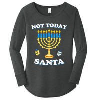 Funny Hanukkah Not Today Santa Jewish Chanukah Women's Perfect Tri Tunic Long Sleeve Shirt