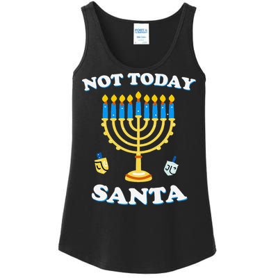 Funny Hanukkah Not Today Santa Jewish Chanukah Ladies Essential Tank