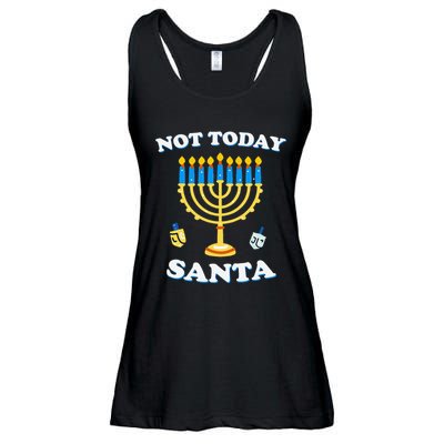 Funny Hanukkah Not Today Santa Jewish Chanukah Ladies Essential Flowy Tank