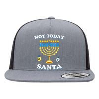 Funny Hanukkah Not Today Santa Jewish Chanukah Flat Bill Trucker Hat